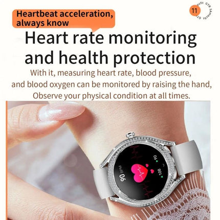 Health Monitoring Watch for Everyday Activity Tracking with heart rate, blood pressure, and sleep monitoring on wrist display