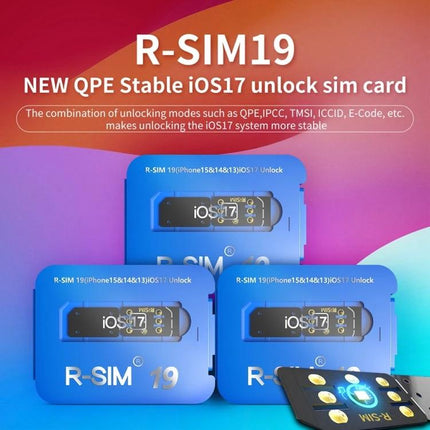 R-SIM 19 Card for International Travel and Carrier Switching universal iOS17 unlock SIM card for traveling and carrier switching