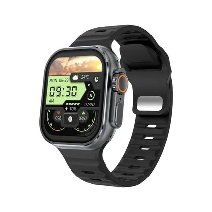 Companion Watch for Daily Routines and Everyday Tasks showing black smartwatch with activity tracking, notifications and Bluetooth call icon