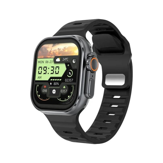 Companion Watch for Daily Routines and Everyday Tasks showing black smartwatch with activity tracking, notifications and Bluetooth call icon