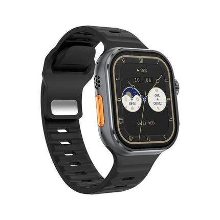 Companion Watch for Daily Routines and Everyday Tasks - black smartwatch showing activity tracking, notifications and Bluetooth call button