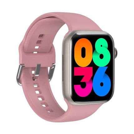 Essential Bracelet for Daily Health and Activity Tracking - pink smart bracelet showing colorful digital display for sleep, run, and message notifications