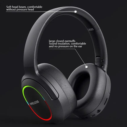 Ima Foldable Wireless Gaming Headset With Mic For Calls And Music showing foldable design, ENC, Bluetooth 5.1, soft padding