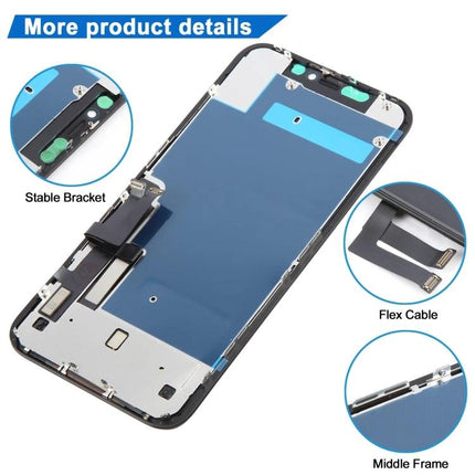 Keep Your iPhone Working for Everyday Daily Use Screen replacement assembly showing flex cable, stable bracket and middle frame