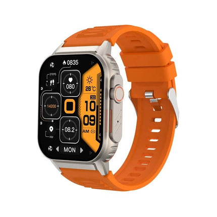 G41 Bracelet for Everyday Wellness and Daily Activity Tracking - orange fitness smartwatch showing heart rate, steps, sleep and daily activity screens