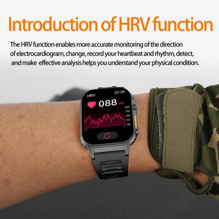 G41 Bracelet for Everyday Wellness and Daily Activity Tracking showing HRV heart rate and waveform on wrist display
