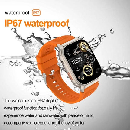 G41 Bracelet for Everyday Wellness and Daily Activity Tracking - orange IP67 waterproof fitness tracker showing heart rate, steps, sleep monitoring