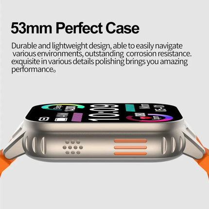 G41 Bracelet for Everyday Wellness and Daily Activity Tracking - side view of 53mm perfect case smartwatch with heart rate and activity display