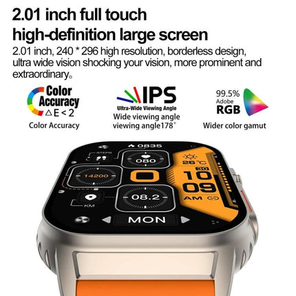 G41 Bracelet for Everyday Wellness and Daily Activity Tracking - 2.01-inch full touch HD screen smartwatch showing activity, heart rate, steps, and sleep monitoring