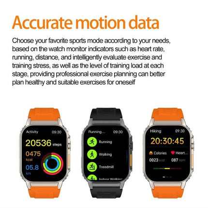 G41 Bracelet for Everyday Wellness and Daily Activity Tracking - three smartwatch screens showing steps, heart rate, calories and sports modes