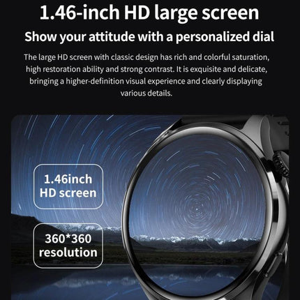 TM05 Pro Bracelet for Daily Health and Activity Tracking - 1.46-inch HD large screen, 360x360 resolution showcasing personalized dial and clear display