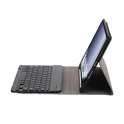 Candy Color Protective Tablet Case with Bluetooth Keyboard shown open with detachable keyboard and tablet angled for typing and viewing