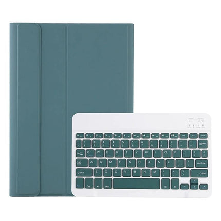 Candy Color Protective Tablet Case with Bluetooth Keyboard in teal with detachable white Bluetooth keyboard for students and professionals