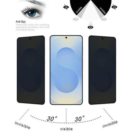 Tempered Glass Screen Film for Samsung Phones Everyday Protection anti-spy privacy tempered glass shows 30° visible viewing angle