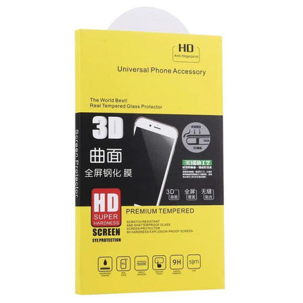 Tempered Glass Screen Film for Samsung Phones Everyday Protection - yellow 3D premium tempered glass screen protector packaging