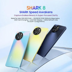 Blackview SHARK 8 Smartphone with 6.78" Display, Fingerprint Sensor, Android 13, MTK6789 Helio G99, 5000mAh Battery, 4G Network, and OTG Support