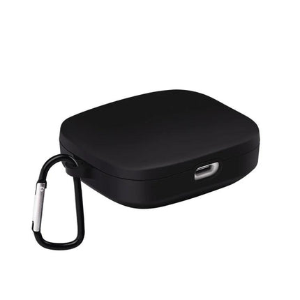 Keep Your Xiaomi Earbuds Protected for Daily Commutes silicone protective case with carabiner, black