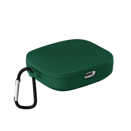 Keep Your Xiaomi Earbuds Protected for Daily Commutes Silicone Protective Case In Dark Green With Carabiner