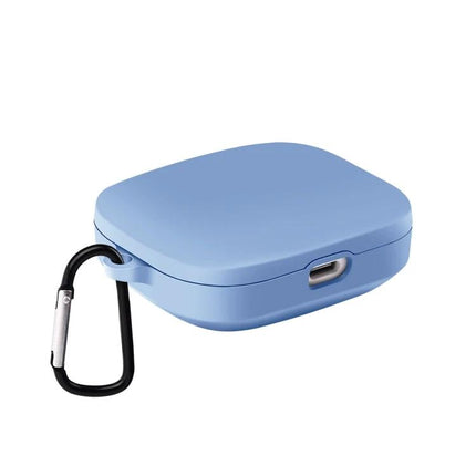 Keep Your Xiaomi Earbuds Protected for Daily Commutes Silicone Protective Case Light Blue With Carabiner