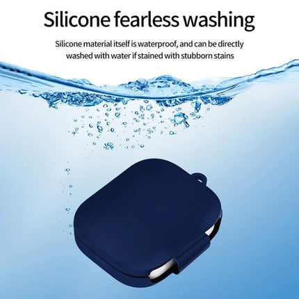 Keep Your Xiaomi Earbuds Protected for Daily Commutes silicone protective case showing waterproof navy cover with water splash