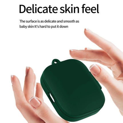 Keep Your Xiaomi Earbuds Protected for Daily Commutes silicone protective case showing hands holding a smooth green case