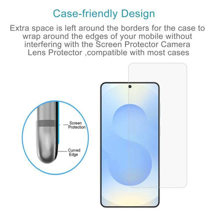 Daily Screen Protector for Samsung Galaxy Phone tempered glass, case-friendly design with curved edge coverage, preserves touch sensitivity and clarity