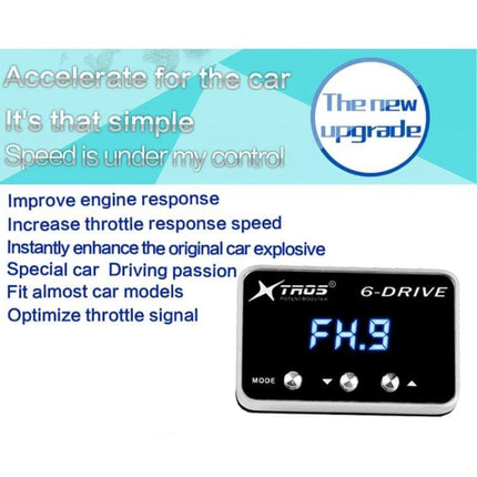 Electronic Throttle Controller Smoother Throttle Response plug-and-play module with digital display showing FX.9 and features list