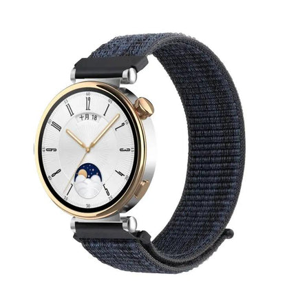 Universal 18mm Nylon Loop Watch Band Adjustable Black
