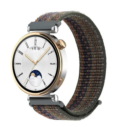 Universal 18mm Nylon Loop Watch Band Adjustable Black