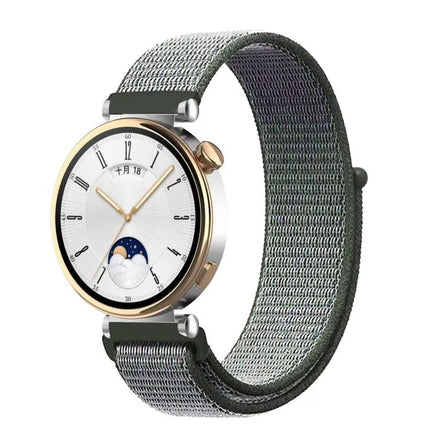 Universal 18mm Nylon Loop Watch Band Adjustable Black