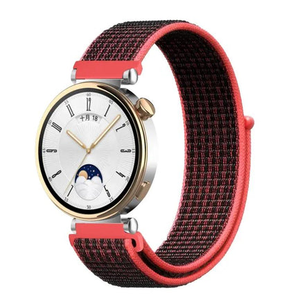 Universal 18mm Nylon Loop Watch Band Adjustable Black