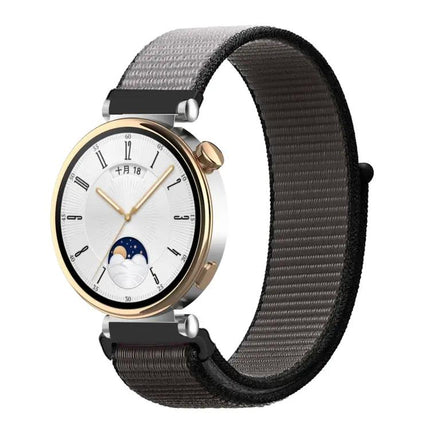 Universal 18mm Nylon Loop Watch Band Adjustable Black