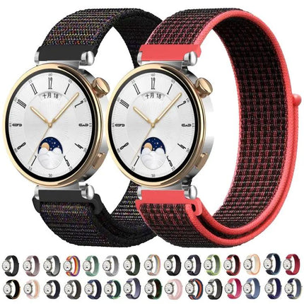 Universal 18mm Nylon Loop Watch Band Adjustable Black