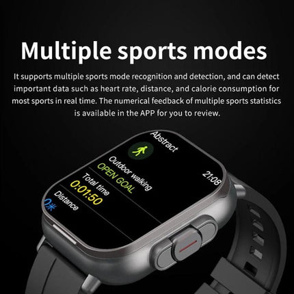 Stylish Smart Watch for Everyday Health Tracking and Connectivity showing multiple sports modes, heart rate and step tracking on-screen