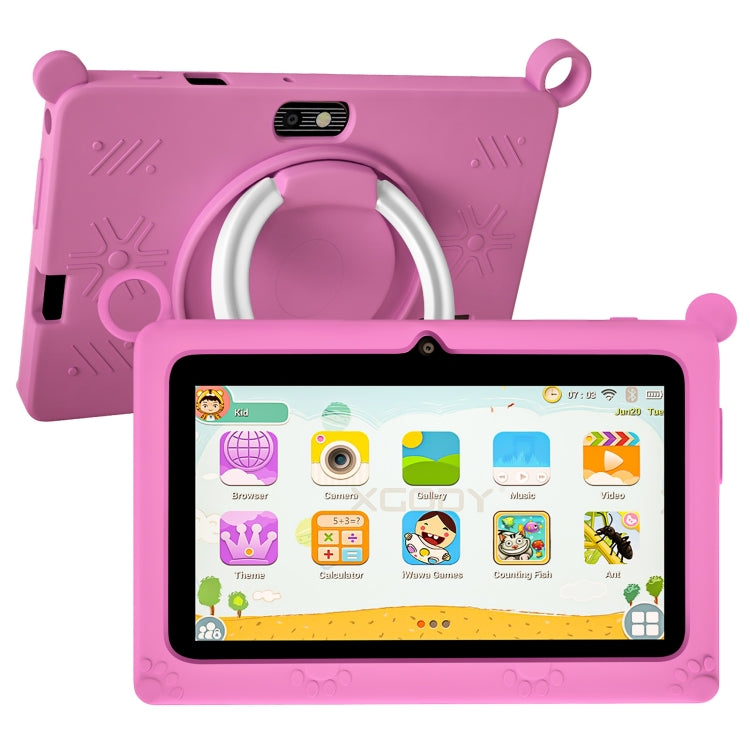 7 inch Kid Tablet with Silicone Case, Android 7.0 MTK8321 Quad Core CPU Support Parental Control Google Play, 2GB+32GB