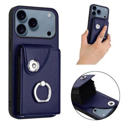 Card Holder Ring Phone Case For iPhone 17 Pro Max, 17 Pro, 17, Air