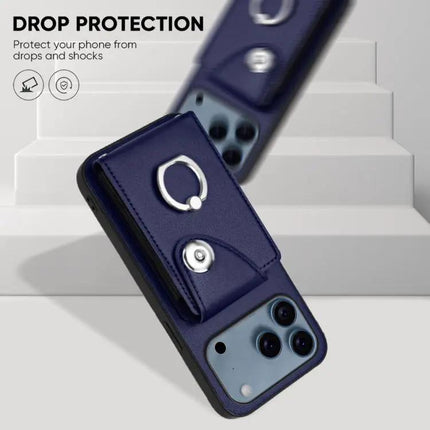 Card Holder Ring Phone Case For iPhone 17 Pro Max, 17 Pro, 17, Air
