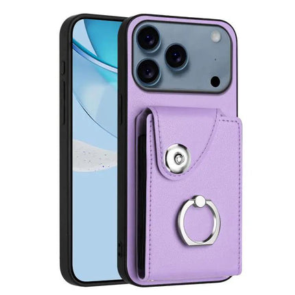 Card Holder Ring Phone Case For iPhone 17 Pro Max, 17 Pro, 17, Air