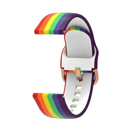 Universal Rainbow Silicone Watch Strap Replacement 20mm 22mm