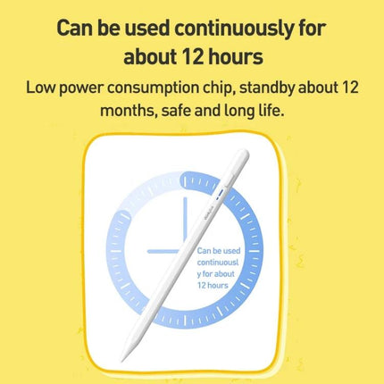 Lenovo ThinkPlus Magnetic Stylus Pen for Touch Screen Writing showing 12‑hour continuous use feature and magnetic attachment