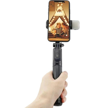 Selfie Stick for Capturing Daily Outings and Events with Bluetooth - handheld remote selfie stick showing phone with family tent scene
