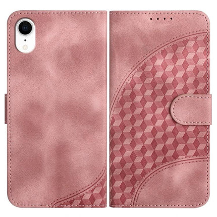 Elephant Head Embossed Case With Lanyard Wallet Stand For iPhone 11 Pro XS X XR - pink PU leather wallet case with embossed geometric pattern and stand