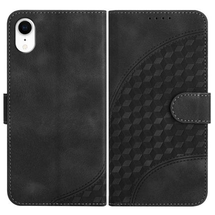 Elephant Head Embossed Case With Lanyard Wallet Stand For iPhone 11 Pro XS X XR - black PU leather wallet case with stand and lanyard