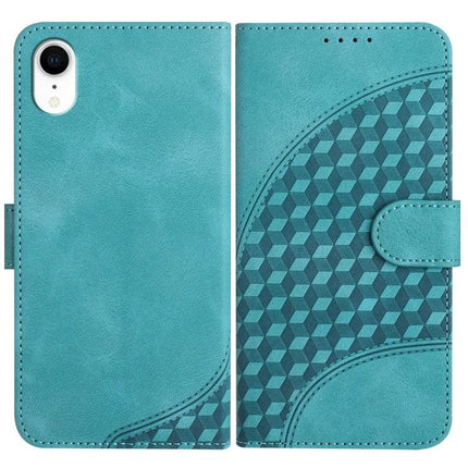 Elephant Head Embossed Case With Lanyard Wallet Stand For iPhone 11 Pro XS X XR teal PU leather wallet case with geometric embossing and stand