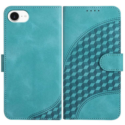 Elephant Head Embossed PU Leather Case With Lanyard For iPhone 17 Series Wallet teal geometric embossed wallet case with card slot and stand