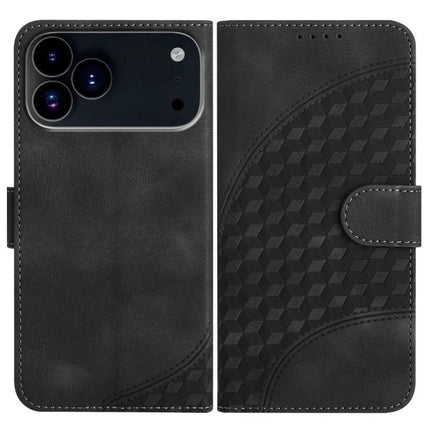 Elephant Head Embossed PU Leather Case With Lanyard For iPhone 17 Series Wallet black wallet case with card slot and embossed elephant head pattern