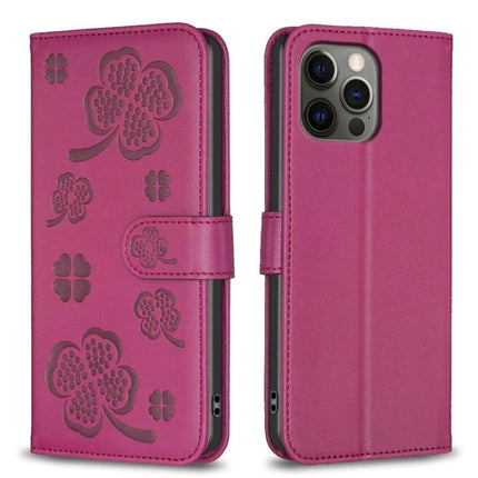 Embossed Leather Phone Case For Daily Carry With Card Slot - pink floral embossed PU leather wallet case with TPU shell and card slot