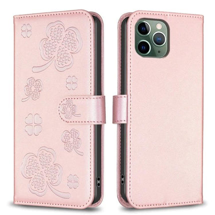 Embossed Leather Phone Case For Daily Carry With Card Slot pink embossed floral wallet case with TPU inner shell and card slots
