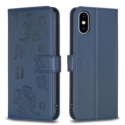 Leather Phone Case With Card Holder For Everyday Errands And Commutes Slim Design - blue floral TPU wallet case with kickstand and card slots