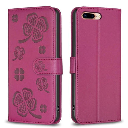 Daily Leather Phone Case for iPhone With Card Slots pink floral wallet case with kickstand and secure card slots